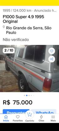 FORD F-1000 4.9 I SUPER SÉRIE CE GASOLINA 2P MANUAL